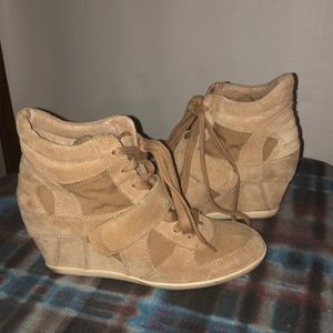 Ash camel colored wedge sneaker